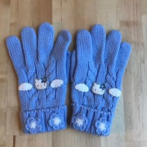 Light Blue Hello Kitty gloves